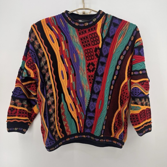 Vintage Tundra Size XL Canada Multi Color Chunky Sweater Cosby 